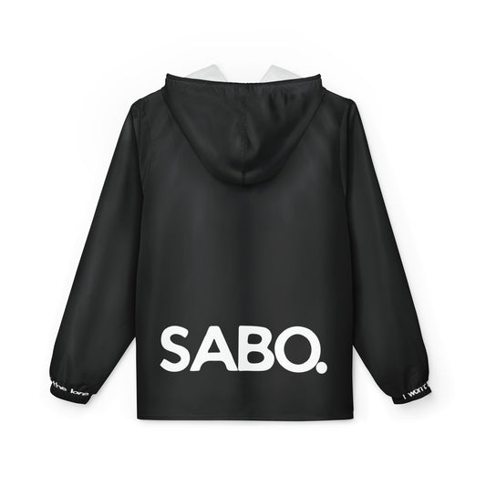SABO Black Red Graphic Windbreaker Jacket