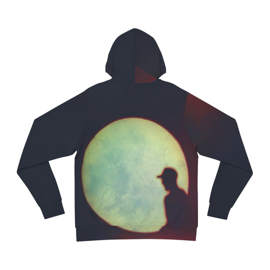 Lore Silhouette Hoodie — Artistic Nightscape with 'SABO.' Pocket