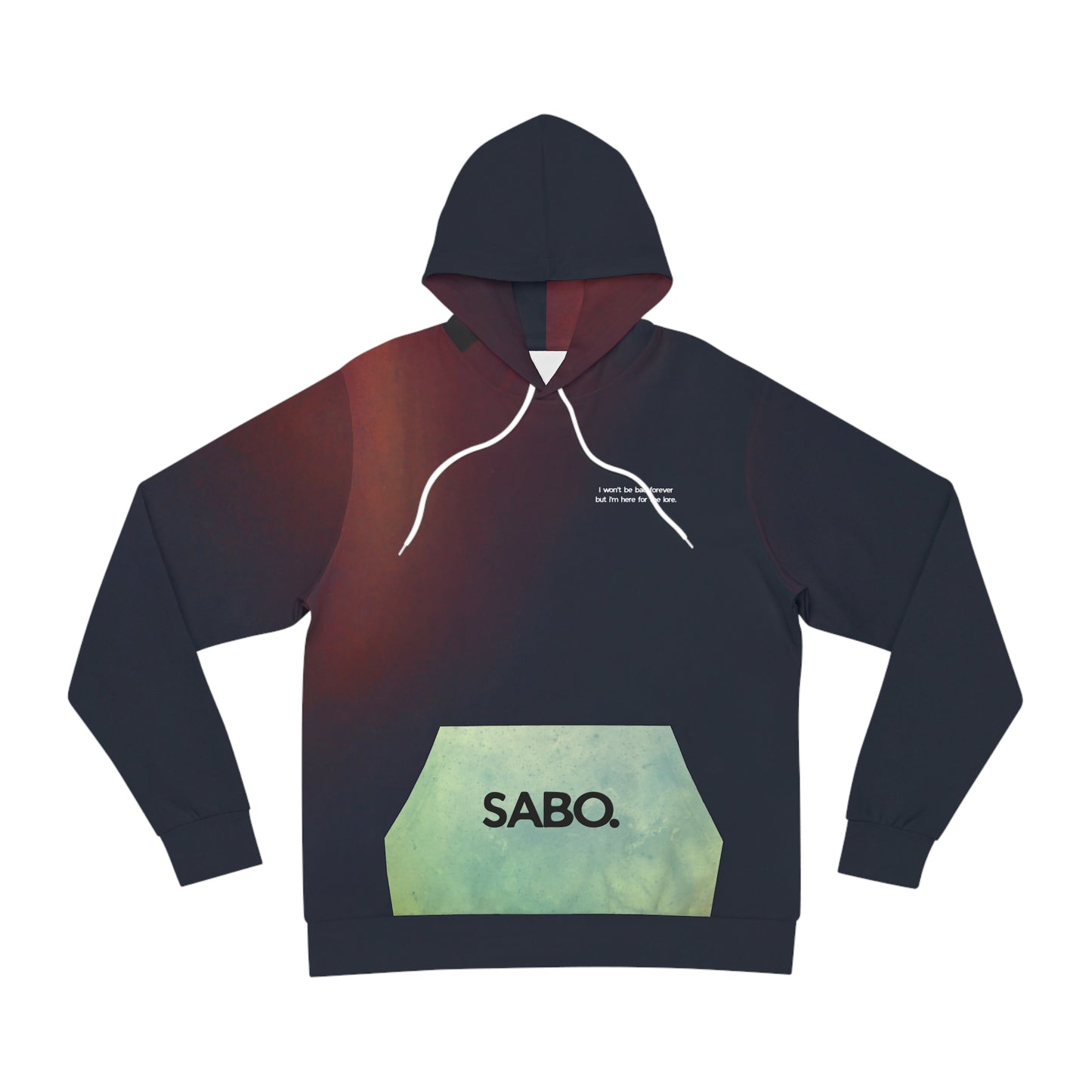 Lore Silhouette Hoodie — Artistic Nightscape with 'SABO.' Moon Color Pocket