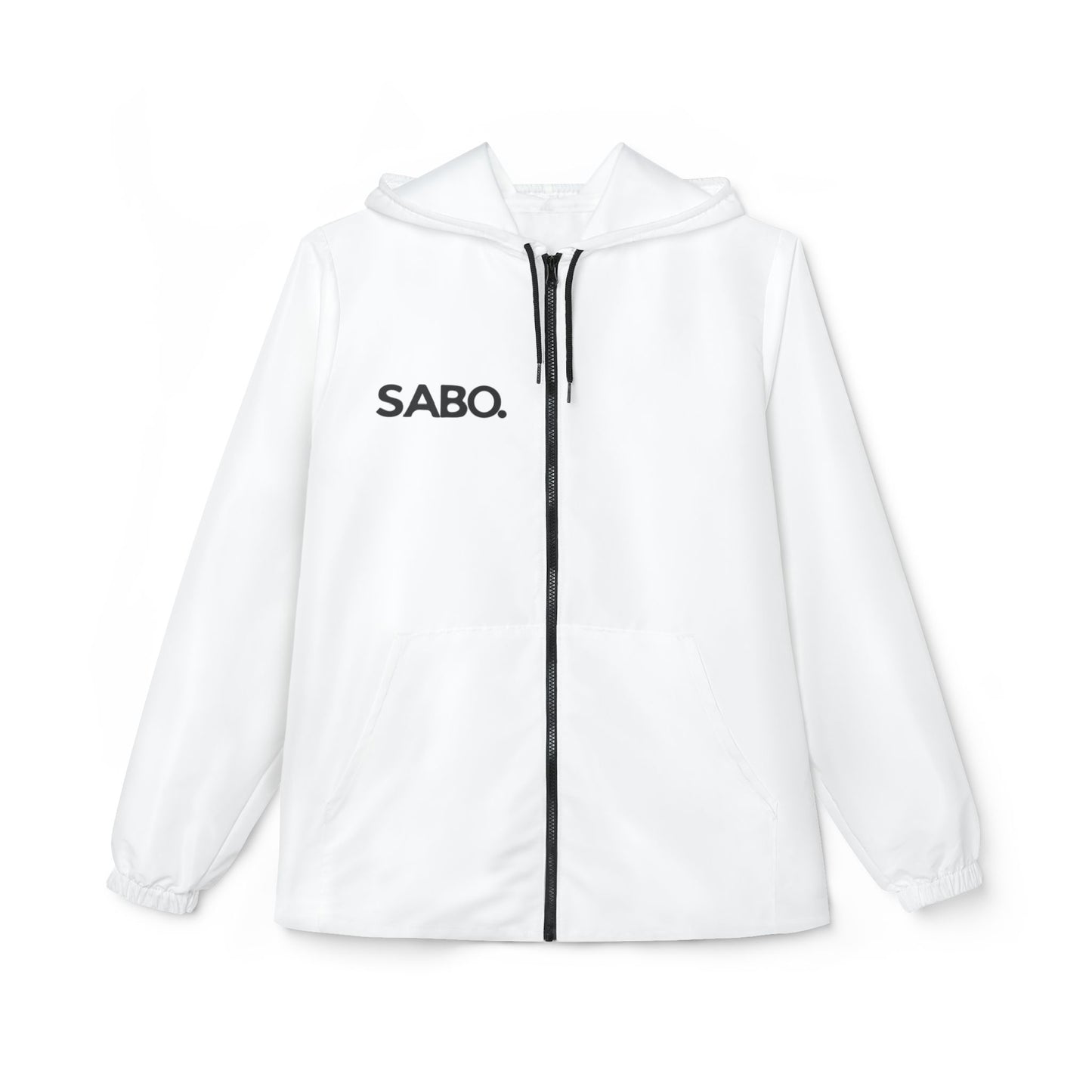 Heart Eyes Smiley Windbreaker Jacket — SABO Logo Hooded Windbreaker