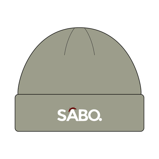 SABO Logo Cuff Beanie — Knit Winter Hat with Embroidered Accent