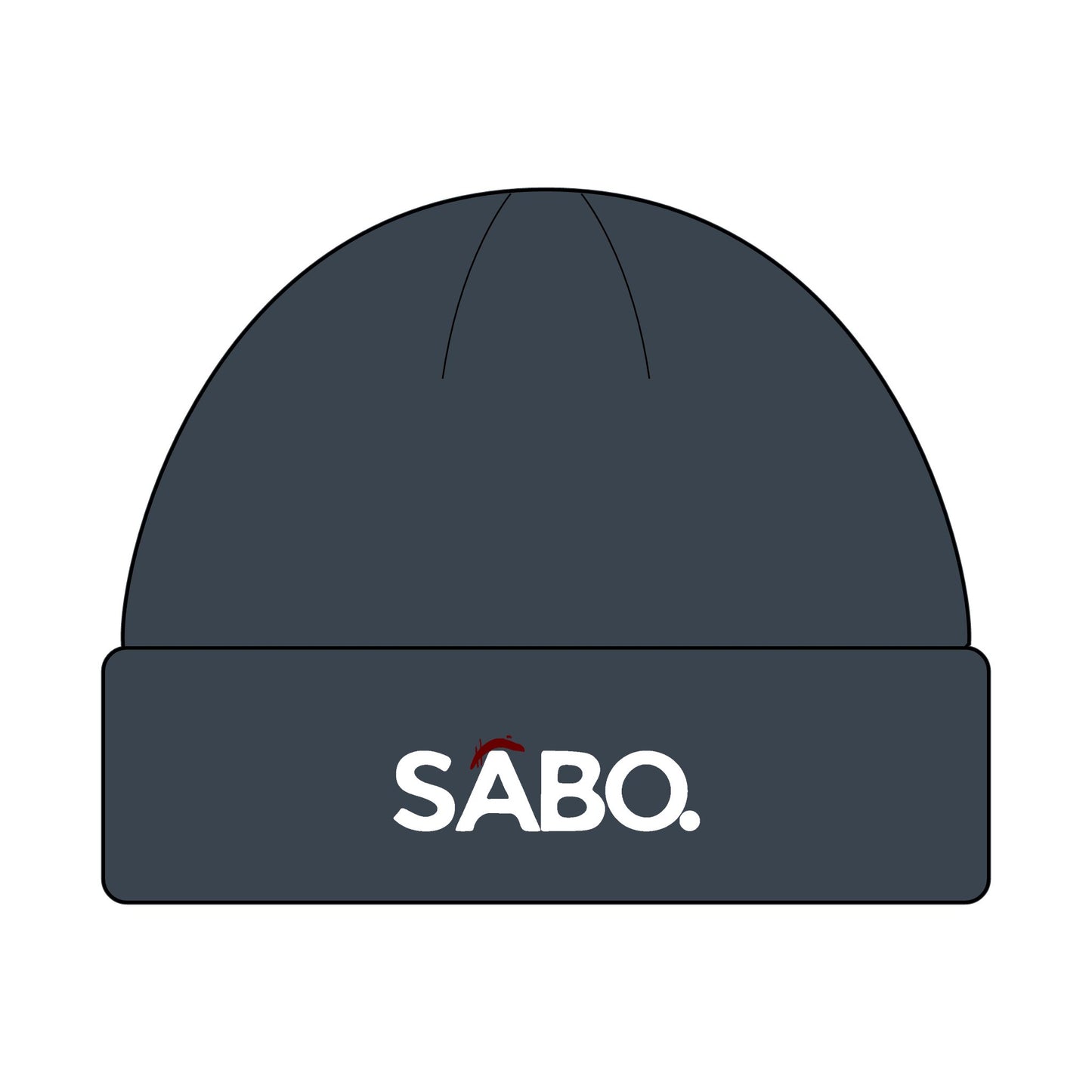 SABO Logo Cuff Beanie — Knit Winter Hat with Embroidered Accent