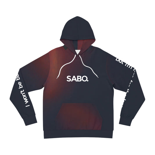 Sabo Lives Rent Free Silhouette Hoodie — Artistic Nightscape with Pocket