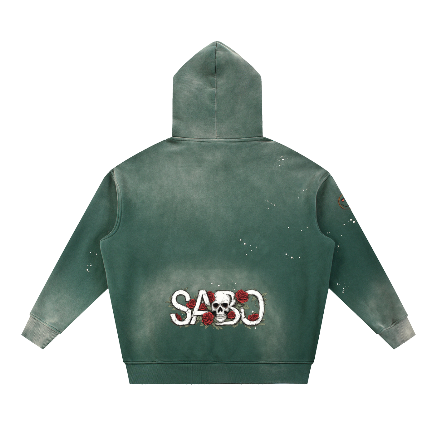 Vintage Washed Frayed Fleece Hoodie