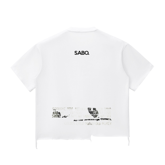 Snow Wash Raw-Hem Boxy T-shirt