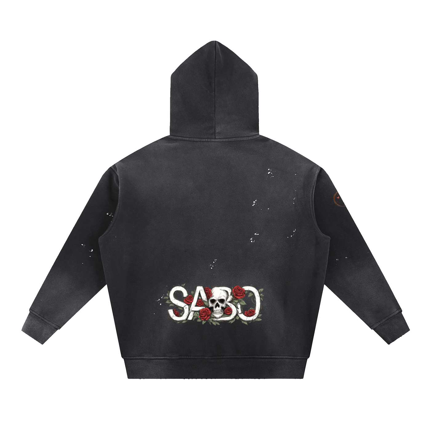 Vintage Washed Frayed Fleece Hoodie