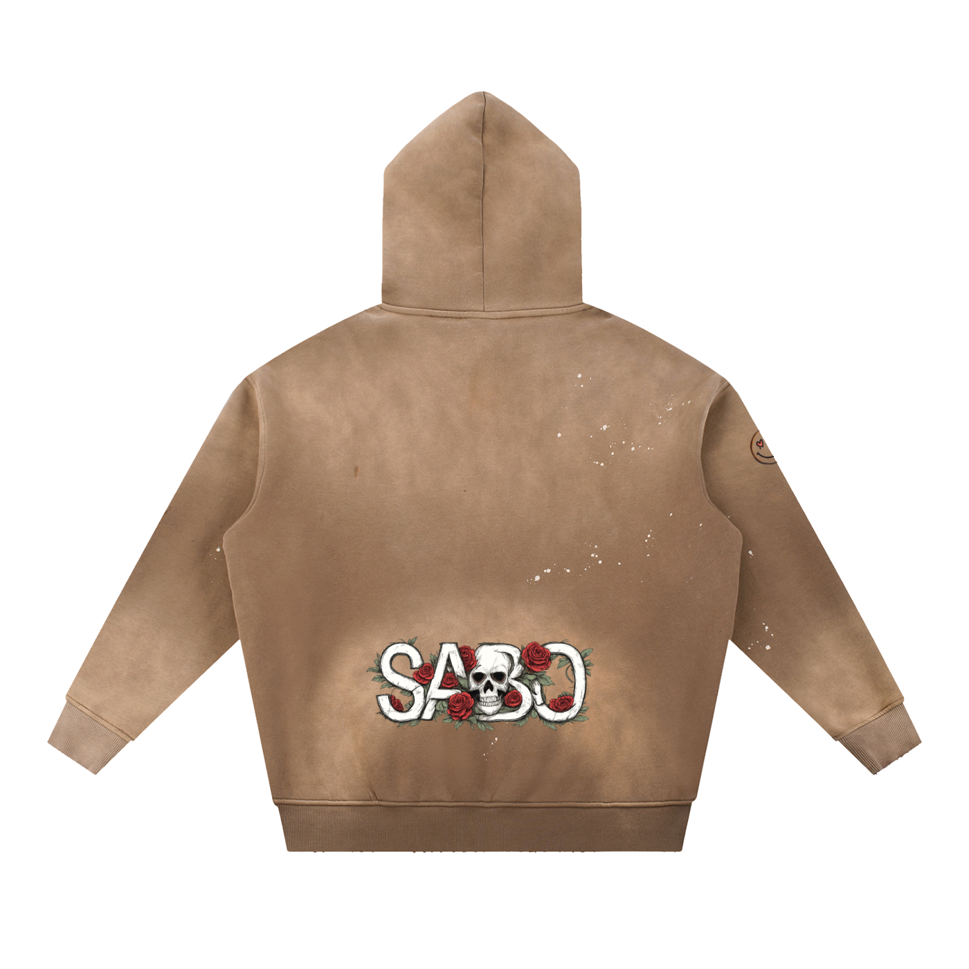 Vintage Washed Frayed Fleece Hoodie