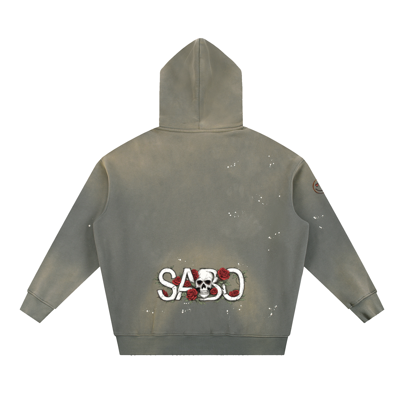 Vintage Washed Frayed Fleece Hoodie