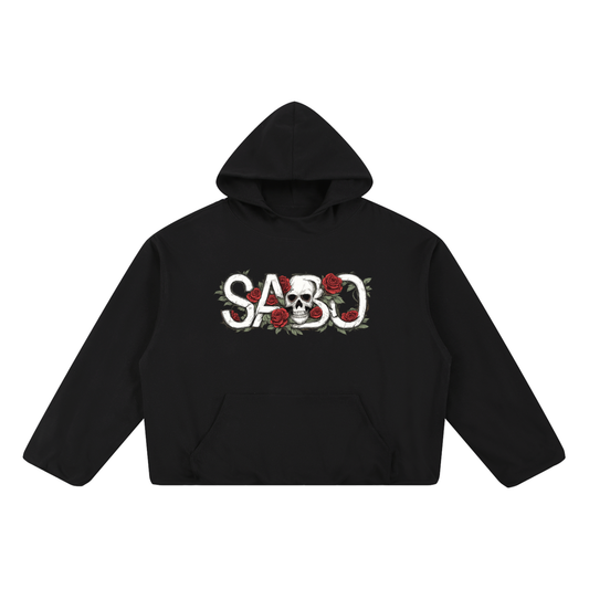 SABO. MEMENTO MORI Boxy Gather-Hem Hoodie